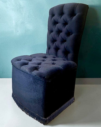 Vintage navy blue velvet - vintage,