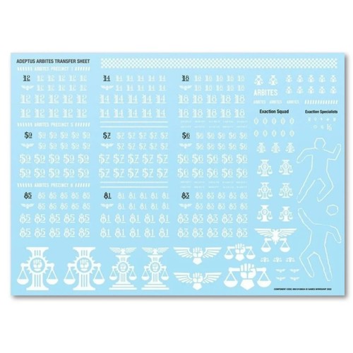 Adeptus arbites transfer sheet - adeptus,