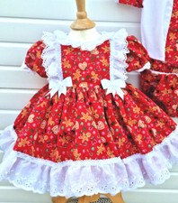 DREAM 0-8 years BABY GIRls gingerbread xmas cane traditional romany twirly dress