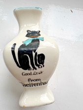 Arcadian Black Cat Vase, Good