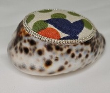 Seashell Sewing Pin Cushion 4" x 2" x 1.5"