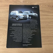 GUNS112 MAGAZINE ADVERT 12X9 DAEWOO 4X4: THE NEW MUSSO & KORANDO