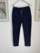 Ladies Fuzzi Italian Jean Navy Animal Print Pull On Comfort Waist Stunning 12-14