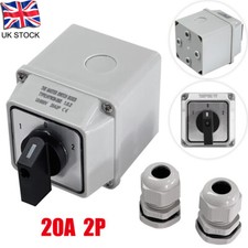 2 POLE IP65 20AMP ENCLOSED