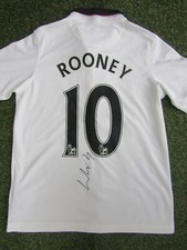 Wayne Rooney #10 Hand Signed Manchester United Away Football Shirt - Autograph