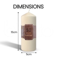 Round Pillar Candles Ivory