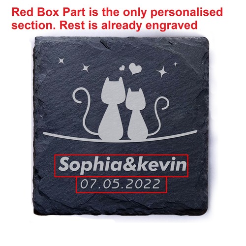 Personalised slate coasters - slate,