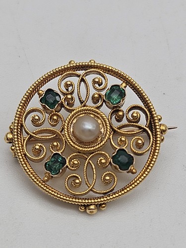 Antique high carat brooch - antique,