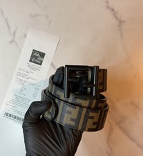 Fendi FF Leather Belt Size
