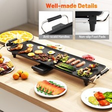 Extra Large Teppanyaki Grill with Adjustable Temperature-Black