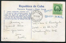 CUBA1 (26090): NASSAU postmark/picture postcard 1939