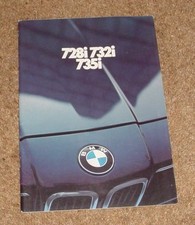 BMW 7 Series E23 Brochure 728I