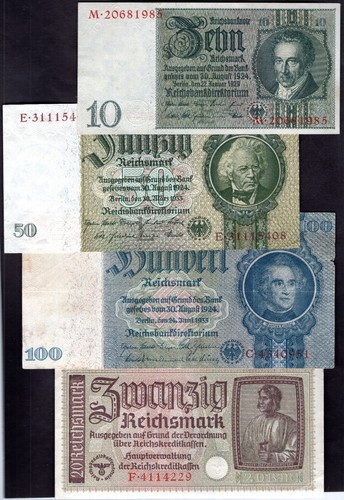 Germany banknotes 1929 - germany., banknotes,