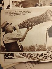 Sk136 Ephemera 1938 Picture Eel Trap Fred Cale Quedgely
