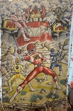 Vintage Mighty Morphin Power Rangers Bedding Single Duvet Cover 1994 only