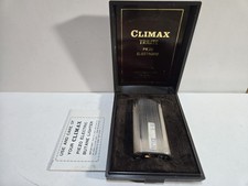Working Vintage Silver Climax Trilite  Pipe, Cigar, Cigarette Lighter,  Orig Box