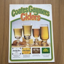 Vintage Coates Gaymers Ciders Pub Advertising Board - Breweriana