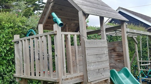 Wooden climbing frame - climbing,