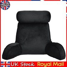 Backrest Lounge Cushion with Arm Support for Relaxing Watching TV (Black)