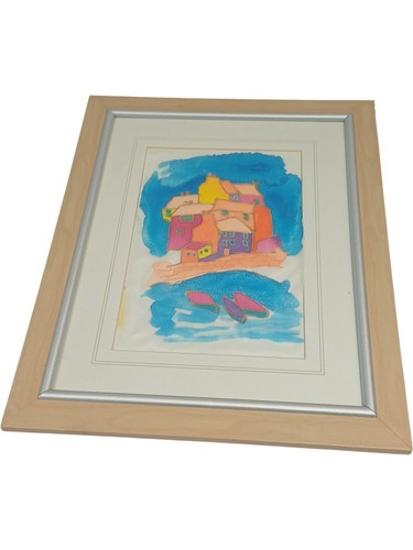 Staithes silk painting - staithes, by