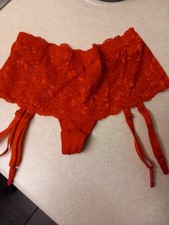 lacey thong suspenders