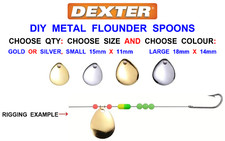 DEXTER DIY METAL FLOUNDER SPOONS SEA FISHING TACKLE DAB PLAICE ATTRACTOR BLADES