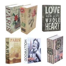 Home Safe Real Book Safe Combination Metal Security Money Box 2 Sizes 7 Designs