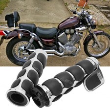 For Yamaha Virago XV535 750 Chrome 1" Motorcycle Handlebar Hand Grips w/Throttle
