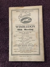 Greyhound racing race card /