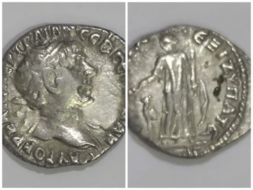 Ancient roman silver drachm - roman,