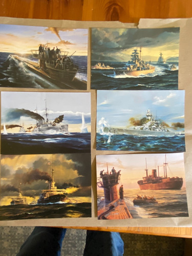 Naval art post cards german - naval,