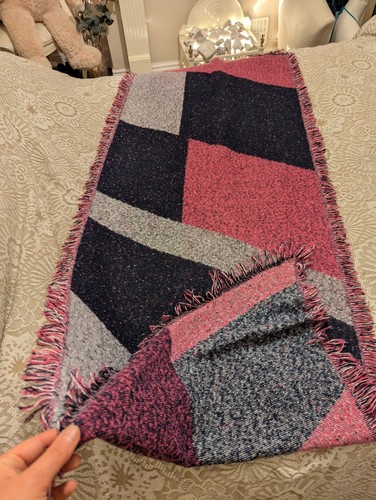 Large winter scarf - womens, pink