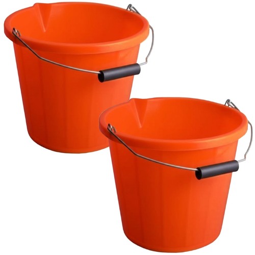 Orange bucket gallon - bucket,