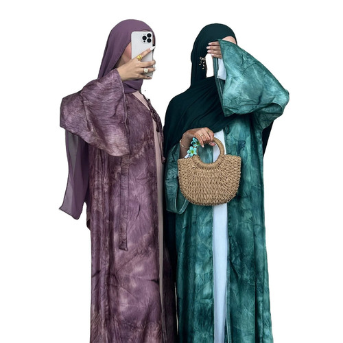 Fahima tie dye abaya - abaya, with