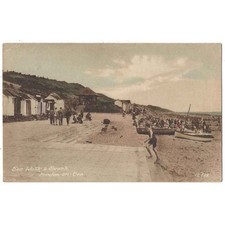 FRINTON ON SEA Essex, Sea Walk & Beach Postcard, Postmark 1927