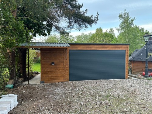 Metal building garden - building,
