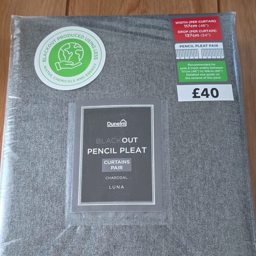 Dunelm luna charcoal blackout - luna,