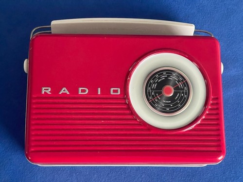 Retro radio decoration tin - retro,