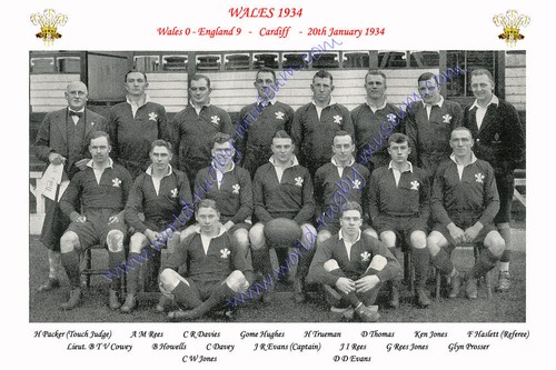 Wales 1934 england 20th - (v,