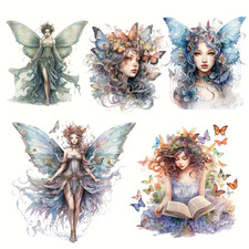 Vintage Fairy Elf Butterfly