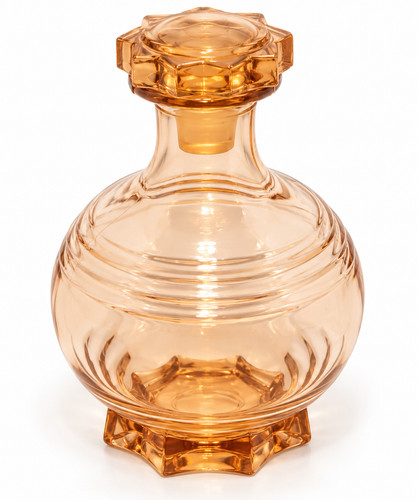 Vintage peach pressed - pressed, glass