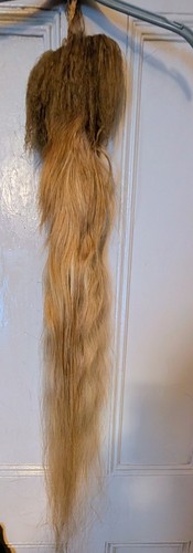 Blonde real horse hair - blonde, hide