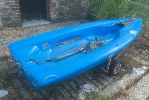 Sailing quba blue dinghy - sailing,