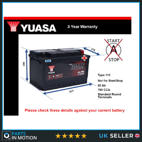 Battery fits chrysler voyager - battery,