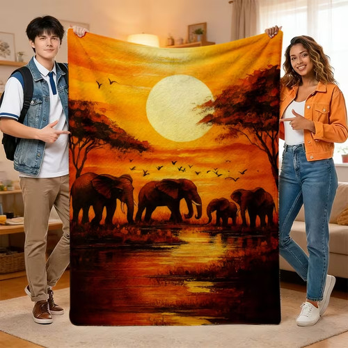 Elephant family the - on, at