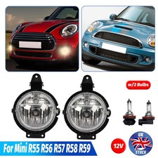 Pair Front Fog Lights W/ Bulb For Mini R55 R56 R57 R58 R59 2006-2015 63172751295