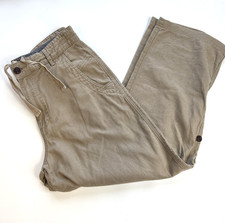 Mantaray Brown Beige Cargo Trousers Mens Linen (Waist 36") (Leg 28")