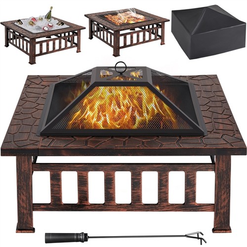 Outdoor square fire pit metal - outdoor,