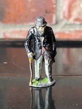Vintage Lead Pixyland Kew aged villager Gentleman with walking stick