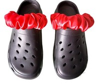 Red Satin croc strap scrunchie